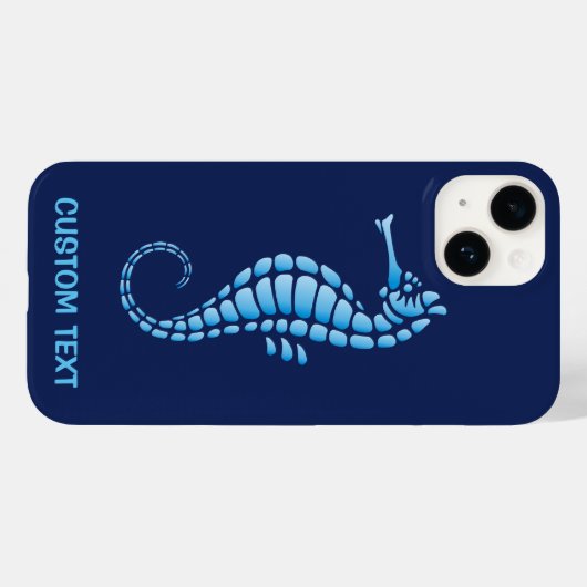 Seahorse Blue Case-Mate iPhone Case (Achterkant (horizontaal))