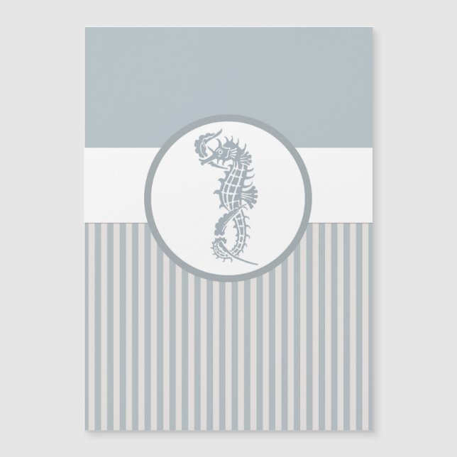 Seahorse Blue Classic Nautical Elegant (Voorkant)