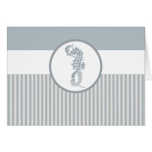 Seahorse Blue Classic Nautical Elegant