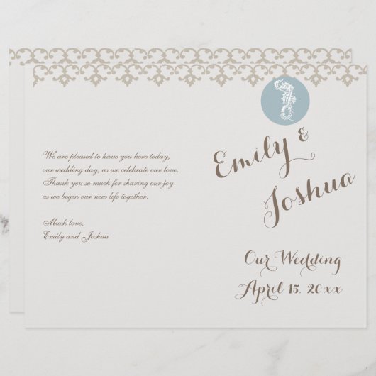 Seahorse Blue Classic Nautical Elegant (Voorkant / Achterkant)