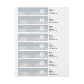 Seahorse Blue Classic Nautical Elegant Adreslabel Wikkel (Vel)