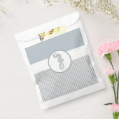 Seahorse Blue Classic Nautical Elegant Bedankzakje (Gezegeld)