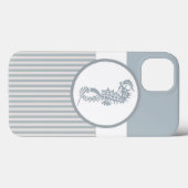 Seahorse Blue Classic Nautical Elegant Case-Mate iPhone Case (Achterkant (horizontaal))