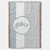 Seahorse Blue Classic Nautical Elegant Deken (Voorkant Verticaal)