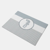 Seahorse Blue Classic Nautical Elegant Deurmat (Schuin)