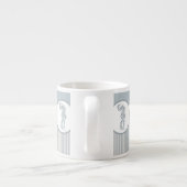 Seahorse Blue Classic Nautical Elegant Espresso Kop (Achterkant)