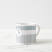 Seahorse Blue Classic Nautical Elegant Espresso Kop (Voorkant rechts)