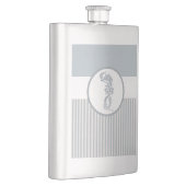 Seahorse Blue Classic Nautical Elegant Flacon (Rechts)