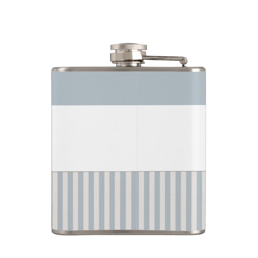 Seahorse Blue Classic Nautical Elegant Heupfles (Achterkant)