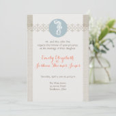 Seahorse Blue Classic Nautical Elegant Kaart (Staand voorkant)