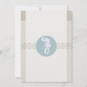 Seahorse Blue Classic Nautical Elegant Kaart (Achterkant)