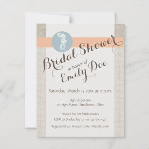 Seahorse Blue Classic Nautical Elegant Kaart