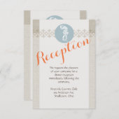 Seahorse Blue Classic Nautical Elegant Kaart (Voorkant / Achterkant)