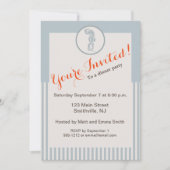 Seahorse Blue Classic Nautical Elegant Kaart (Voorkant)