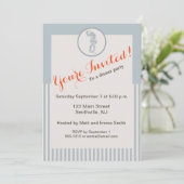 Seahorse Blue Classic Nautical Elegant Kaart (Staand voorkant)