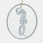 Seahorse Blue Classic Nautical Elegant Keramisch Ornament (Links)
