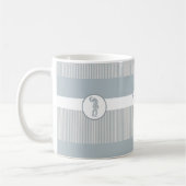 Seahorse Blue Classic Nautical Elegant Koffiemok (Links)