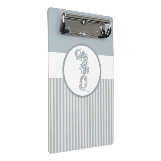 Seahorse Blue Classic Nautical Elegant Mini Klembord (Schuin)