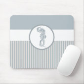 Seahorse Blue Classic Nautical Elegant Muismat (Met muis)