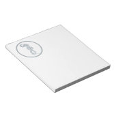 Seahorse Blue Classic Nautical Elegant Notitieblok (Schuin)