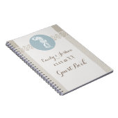 Seahorse Blue Classic Nautical Elegant Notitieboek (Rechterzijde)