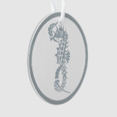 Seahorse Blue Classic Nautical Elegant Ornament (voorkant)