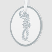 Seahorse Blue Classic Nautical Elegant Ornament (voorkant)