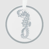 Seahorse Blue Classic Nautical Elegant Ornament (voorkant)