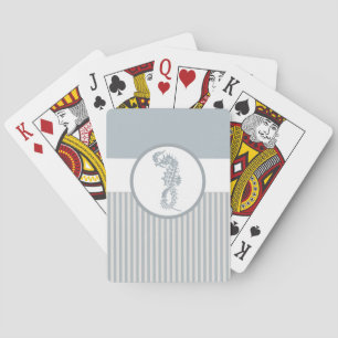 Seahorse Blue Classic Nautical Elegant Pokerkaarten