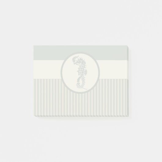 Seahorse Blue Classic Nautical Elegant Post-it® Notes (Voorkant)