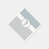 Seahorse Blue Classic Nautical Elegant Servet (Hoek)