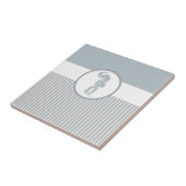 Seahorse Blue Classic Nautical Elegant Tegeltje (Zijkant)