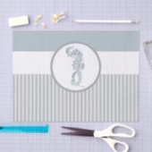Seahorse Blue Classic Nautical Elegant Tissuepapier (Craft)