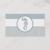 Seahorse Blue Classic Nautical Elegant Visitekaartje (Achterkant)
