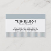 Seahorse Blue Classic Nautical Elegant Visitekaartje (Achterkant)