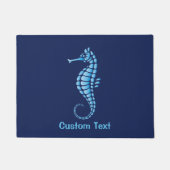 Seahorse Blue Deurmat (Voorkant)
