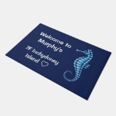 Seahorse Blue Doormat Deurmat (Schuin)