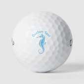 Seahorse Blue Golfballen (Voorkant)