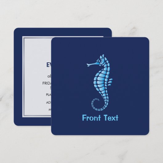 Seahorse Blue Kaart (Voorkant / Achterkant)