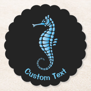 Seahorse Blue Kartonnen Onderzetters
