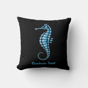 Seahorse Blue Kussen