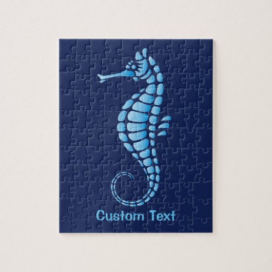 Seahorse Blue Legpuzzel (Verticaal)