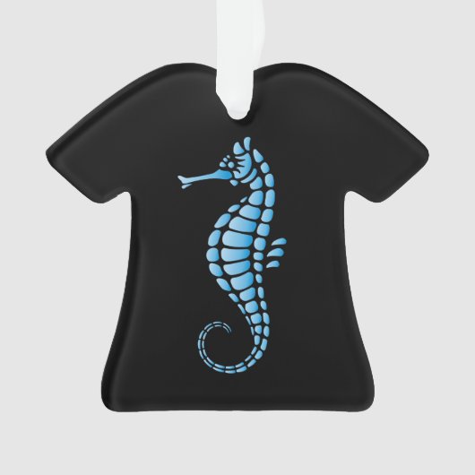 Seahorse Blue Ornament (voorkant)