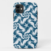 Seahorse Blue Pattern Case-Mate iPhone Case (Achterkant)