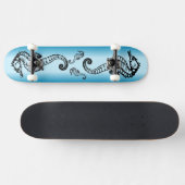 Seahorse Blue Skateboard (Horizontaal)