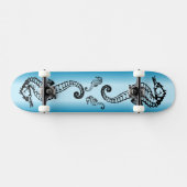 Seahorse Blue Skateboard (Horizontaal)