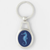 Seahorse Blue Sleutelhanger (Voorkant)
