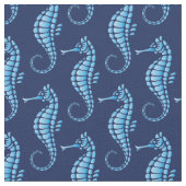Seahorse Blue Stof (Close Up)