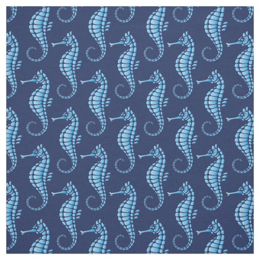 Seahorse Blue Stof (Swatch)