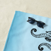 Seahorse Blue Strandlaken (In situ)